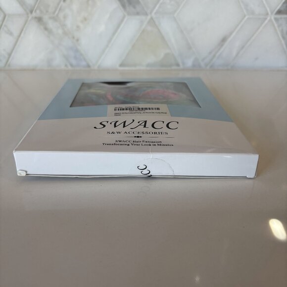 SWACC 22 Piece Colorful Party Hair Extensions Curly Wave New S&W Accessories NWT - Picture 6 of 7